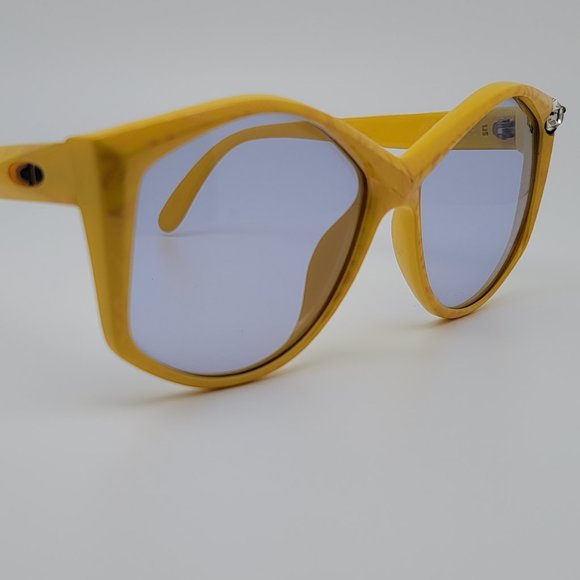 Christian Dior 2224 40 Yellow Tiger Stripe Rhinestone Frame...